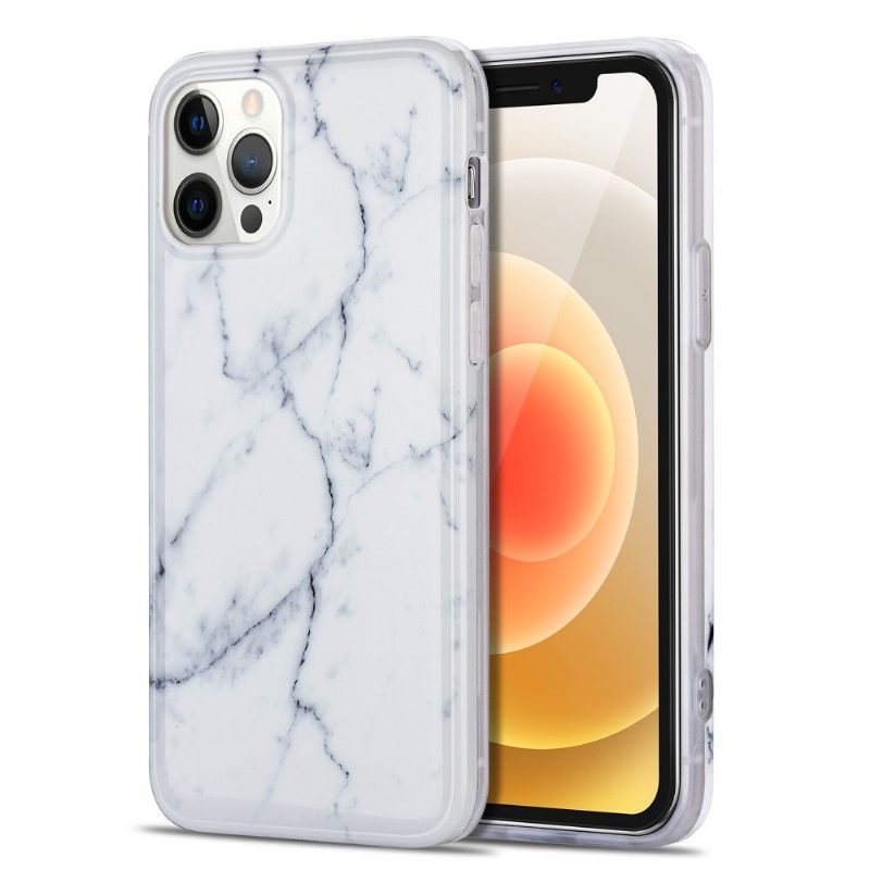 Hoesje voor iPhone 12 / 12 Pro Marmer