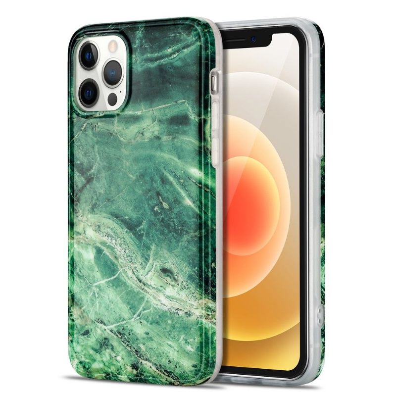 Hoesje voor iPhone 12 / 12 Pro Marmer