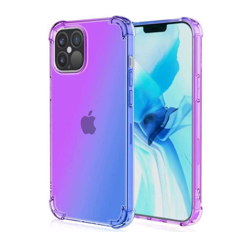 Hoesje voor iPhone 12 / 12 Pro Transparant Tweekleurig