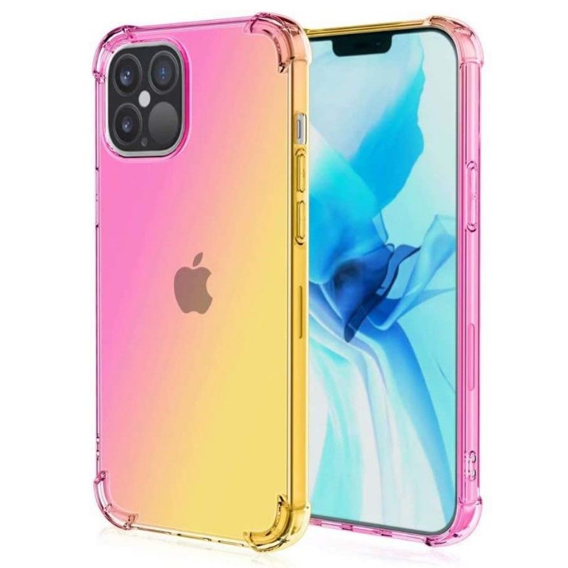 Hoesje voor iPhone 12 / 12 Pro Transparant Tweekleurig