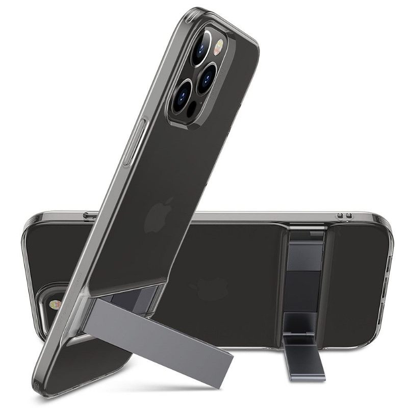 Telefoonhoesje voor iPhone 12 / 12 Pro Bescherming Doorzichtige Esr Met Metalen Standaard