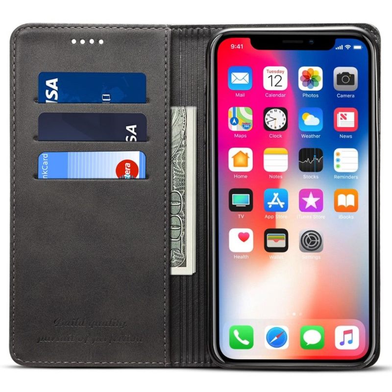 Folio-hoesje voor iPhone XR Flip-stijl Leer