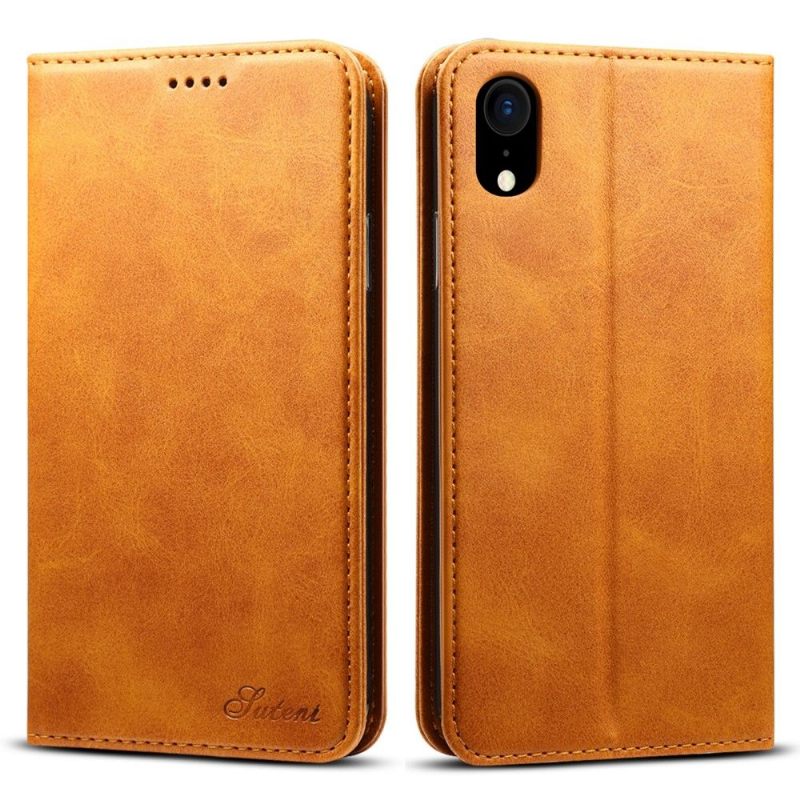 Folio-hoesje voor iPhone XR Flip-stijl Leer