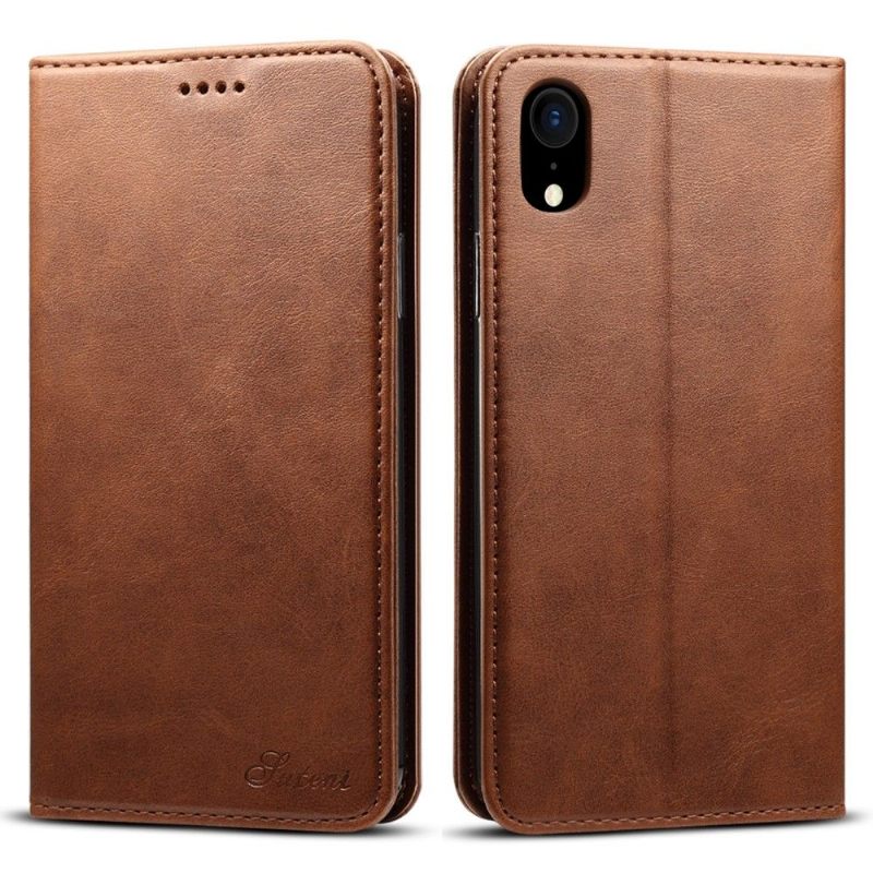 Folio-hoesje voor iPhone XR Flip-stijl Leer