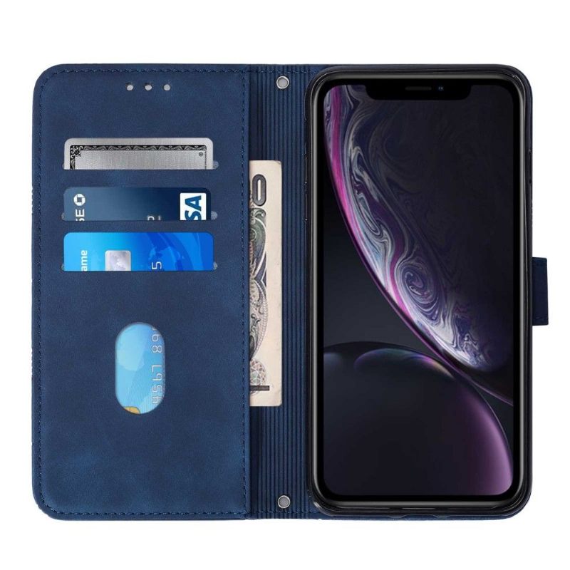 Folio-hoesje voor iPhone XR Geometrisch Ontwerp Leereffect