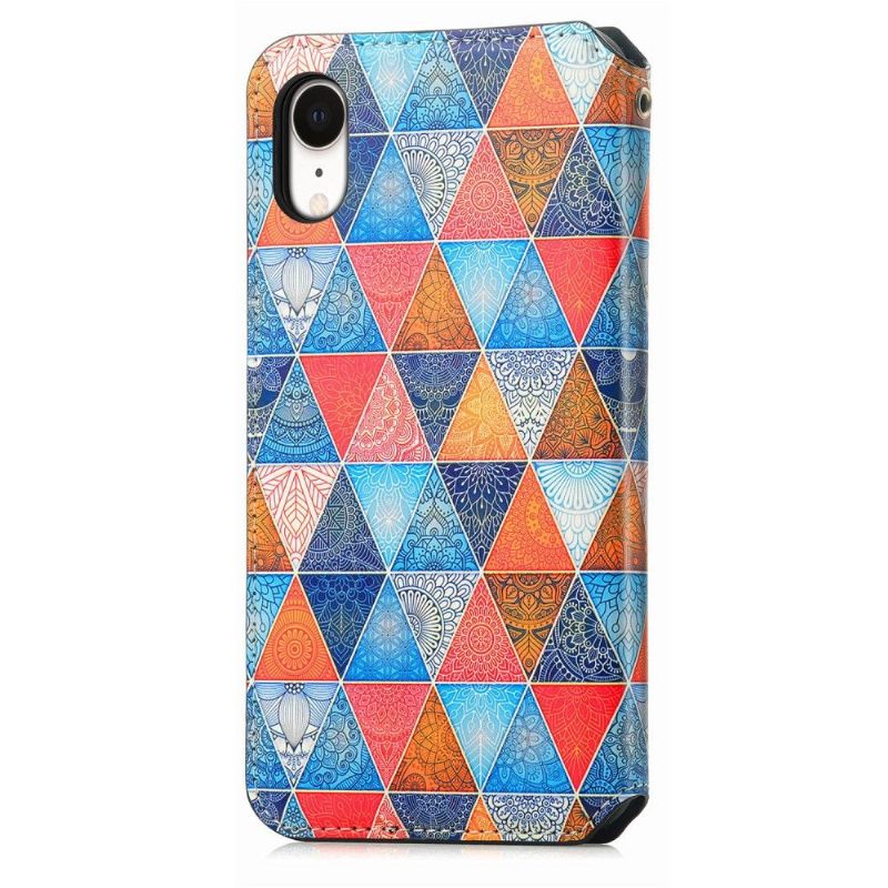 Folio-hoesje voor iPhone XR Mandala Caleidoscoop