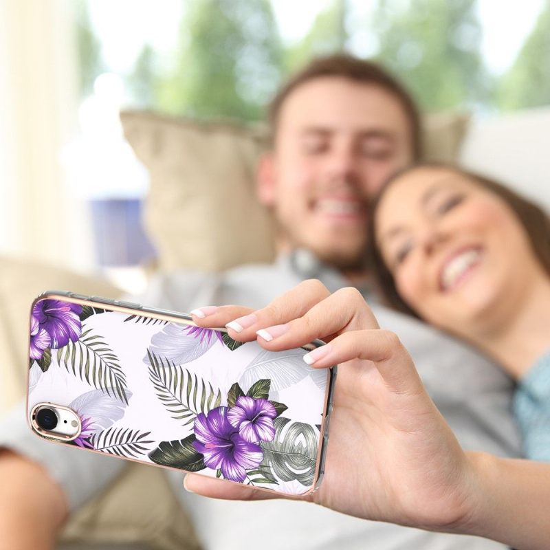 Hoesje voor iPhone XR Exotische Bloemen