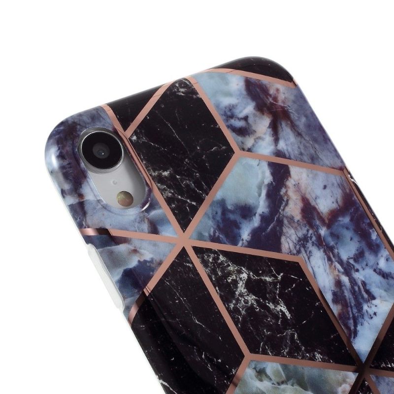 Hoesje voor iPhone XR Geometrisch Marmer