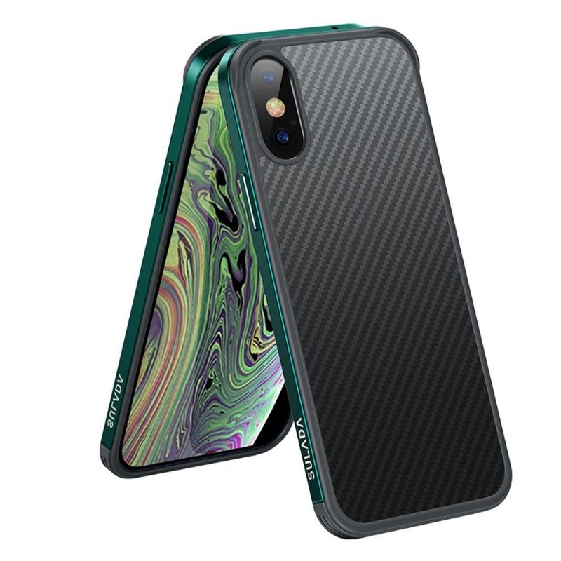 Hoesje voor iPhone XR Luxe Serie Stijl Koolstofvezel