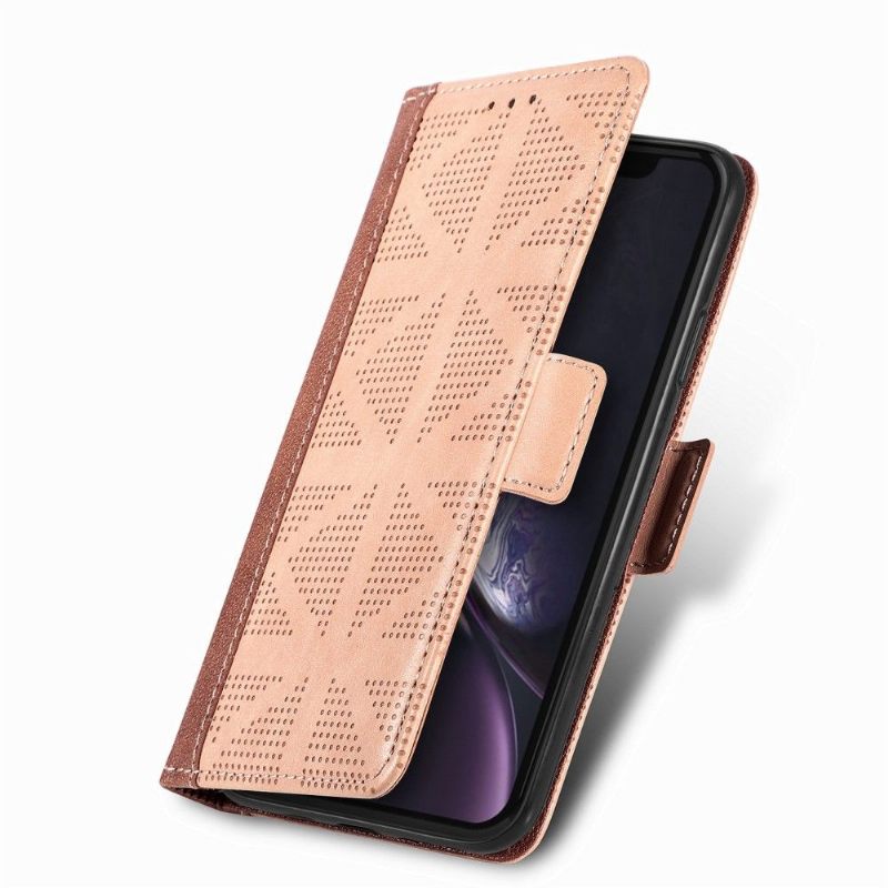 Leren Hoesje voor iPhone XR Kunstleer Met Gaten