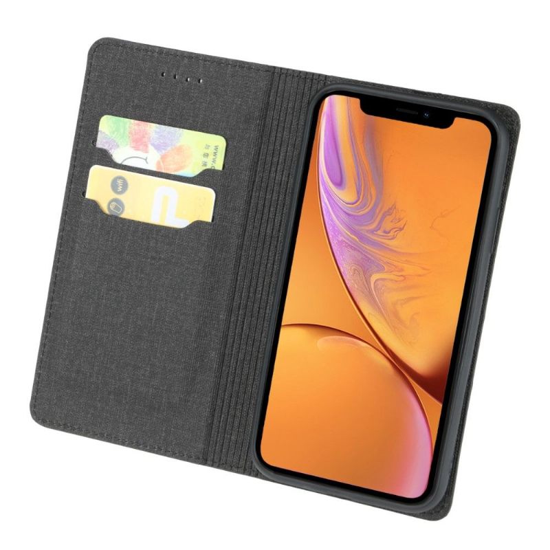 Telefoonhoesje voor iPhone XR Folio-hoesje Kaarthouder Stof Effect