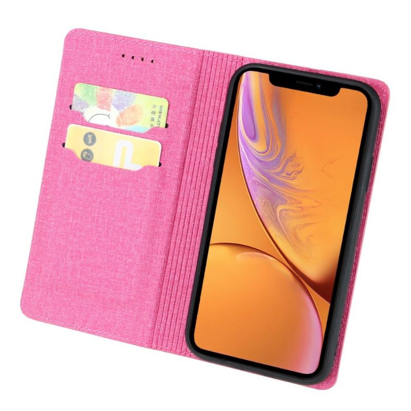 Telefoonhoesje voor iPhone XR Folio-hoesje Kaarthouder Stof Effect