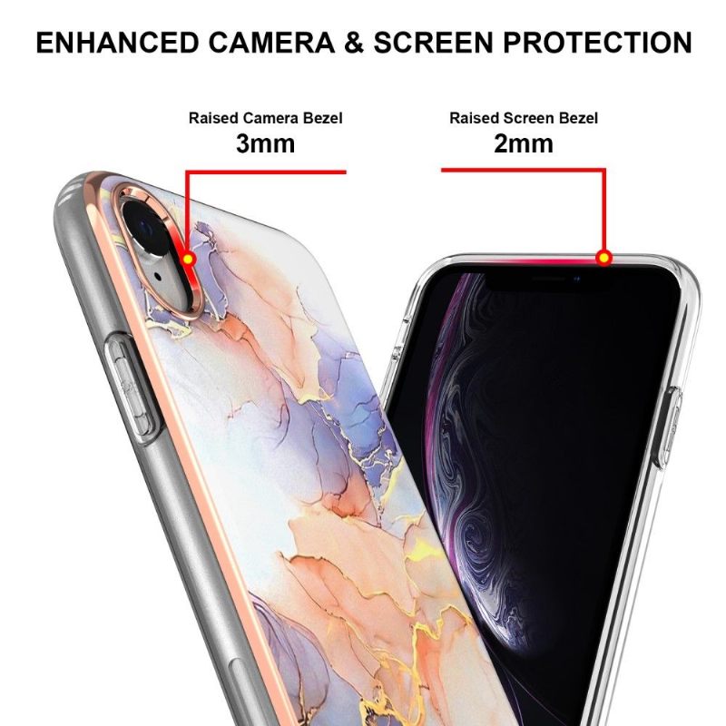 Telefoonhoesje voor iPhone XR Gekleurd Marmer