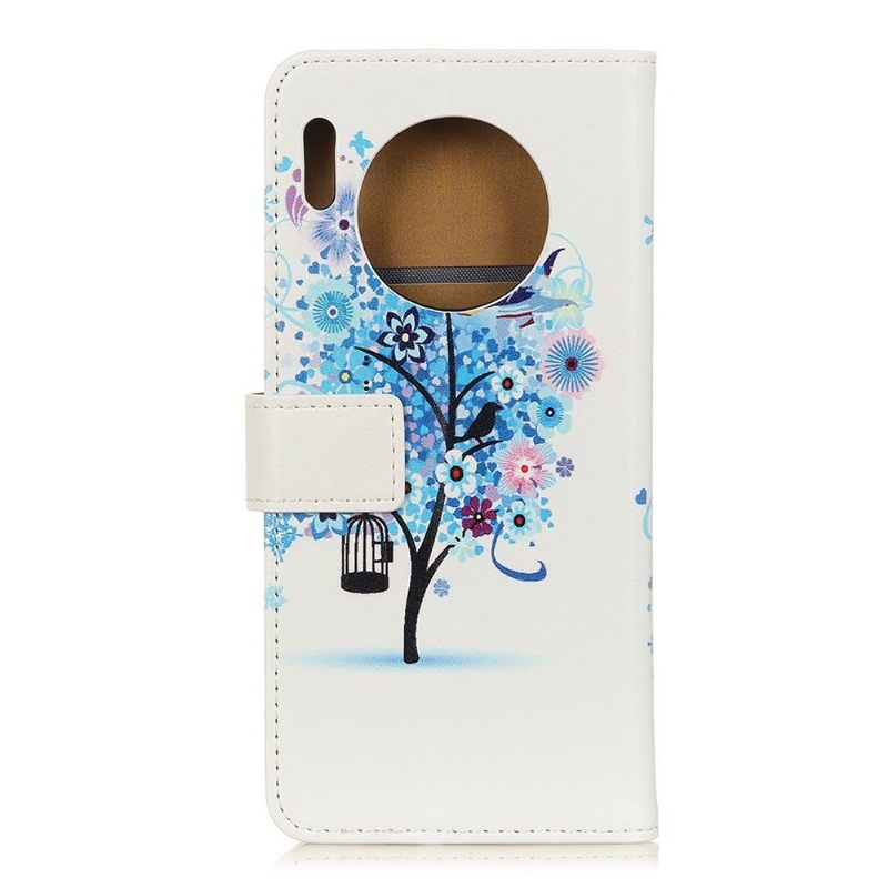 Flip Case voor Huawei Mate 30 Pro Blauwe Boom