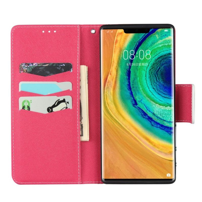 Folio-hoesje voor Huawei Mate 30 Pro Virginia Lentebloemen Met Lanyard