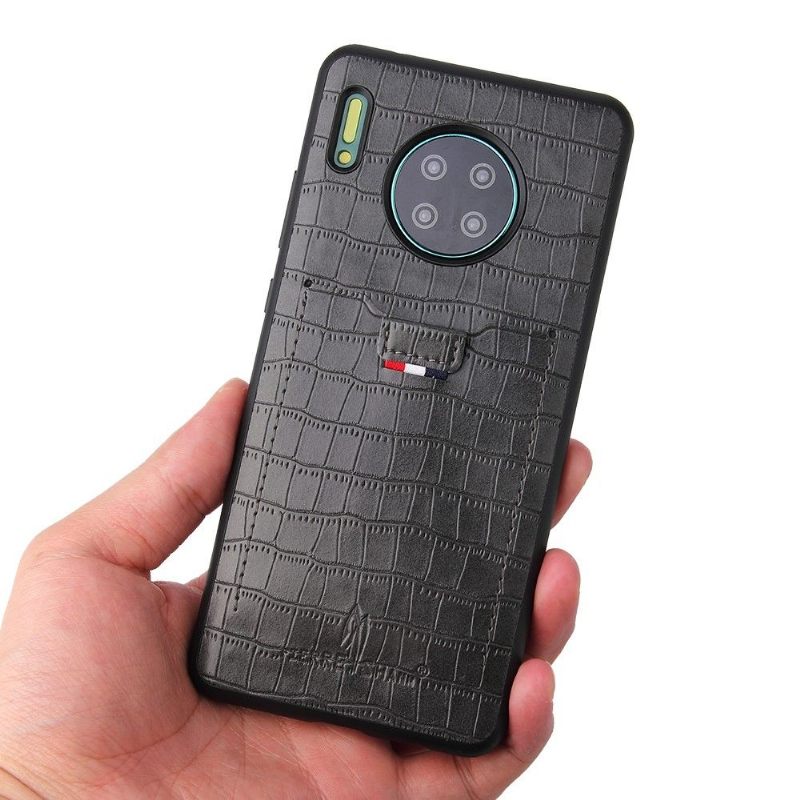 Hoesje voor Huawei Mate 30 Pro Kaarthouder Met Krokodilleneffect