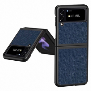 Hoesje voor Samsung Galaxy Z Flip 4 Folio-hoesje Getextureerde Lederen Stijl