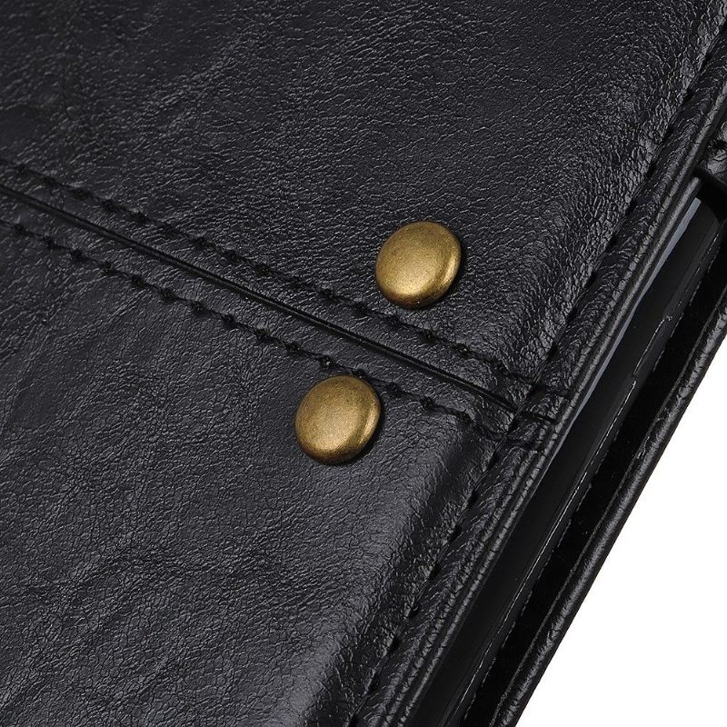 Case voor Sony Xperia 1 II Folio-hoesje Premium Met Klinknagels