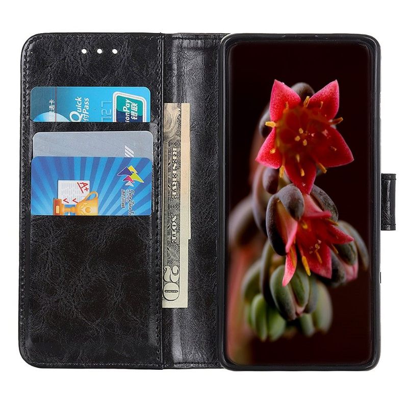 Folio-hoesje voor Sony Xperia 1 II Anti-fall Vintage Imitatieleer Met Studs