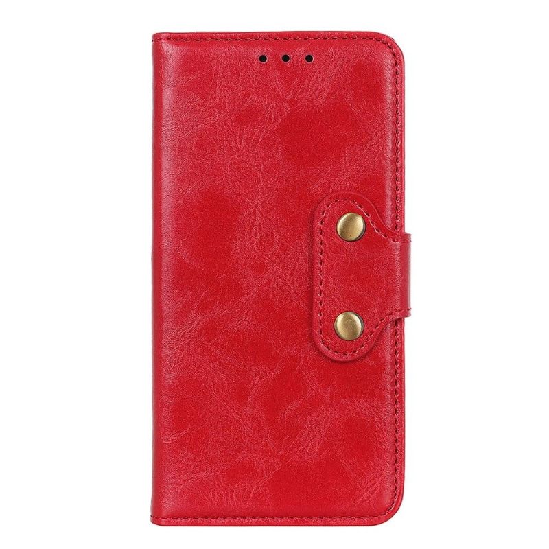 Folio-hoesje voor Sony Xperia 1 II Anti-fall Vintage Imitatieleer Met Studs