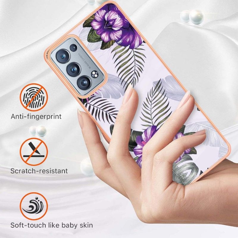 Hoesje voor Oppo Reno 6 Pro 5G Exotische Bloemen