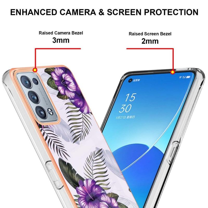 Hoesje voor Oppo Reno 6 Pro 5G Exotische Bloemen