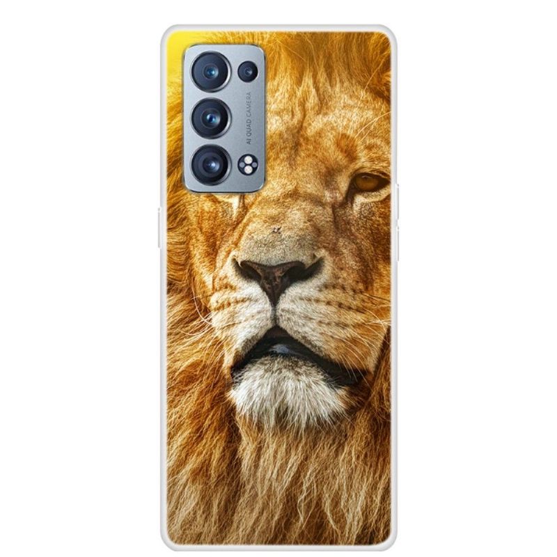 Hoesje voor Oppo Reno 6 Pro 5G Gouden Leeuw