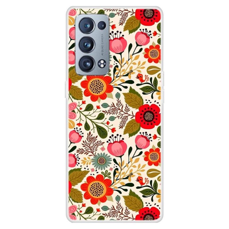 Hoesje voor Oppo Reno 6 Pro 5G Kleurrijke Bloemen