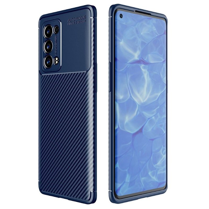 Hoesje voor Oppo Reno 6 Pro 5G Koolstofvezelstijl