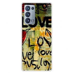 Hoesje voor Oppo Reno 6 Pro 5G Liefde Liefde Liefde