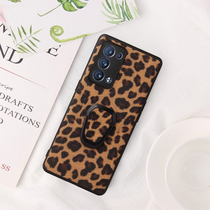 Telefoonhoesje voor Oppo Reno 6 Pro 5G Bescherming Ondersteuningsfunctie Leopard