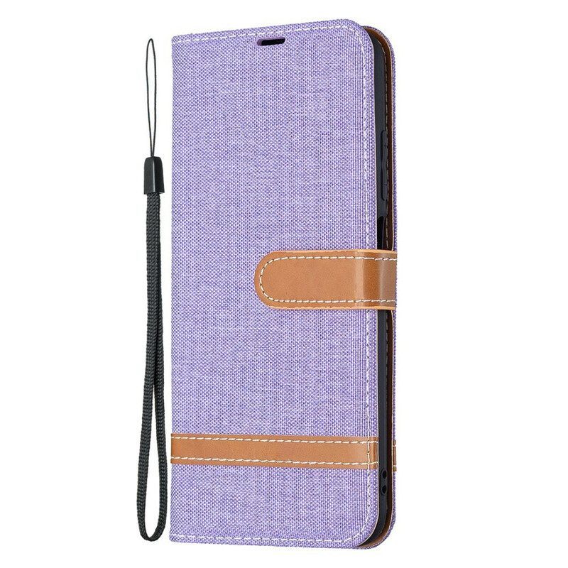 Folio-hoesje voor Xiaomi Redmi Note 10 5G Met Ketting Band Stof