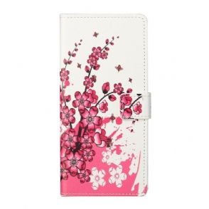 Folio-hoesje voor Xiaomi Redmi Note 10 5G Tropische Bloemen