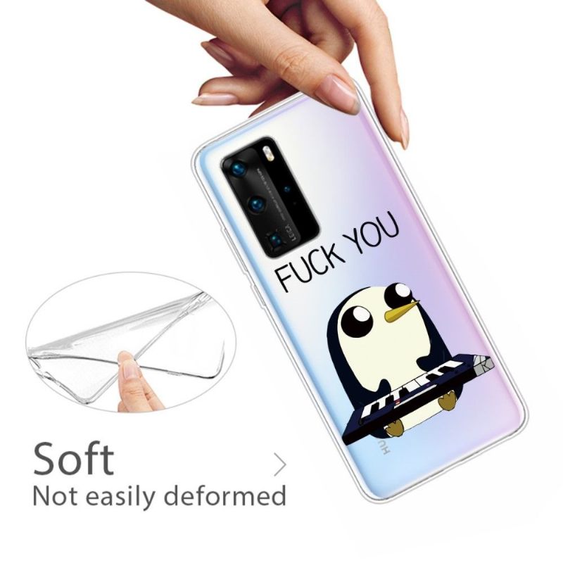 Telefoonhoesje voor Huawei P40 Pro Bescherming Pinguïn Piano