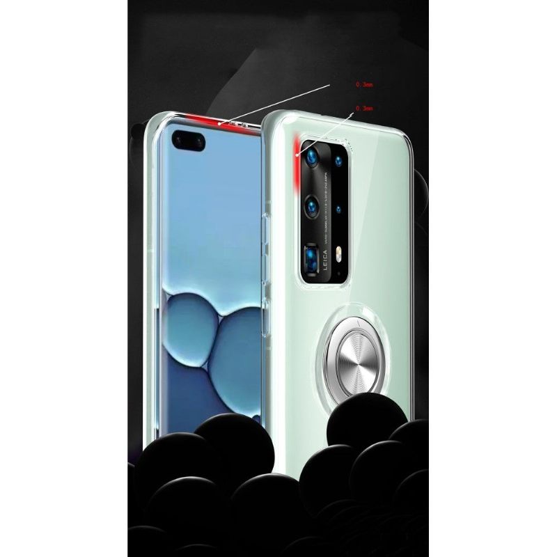 Telefoonhoesje voor Huawei P40 Pro Met Doorzichtige Magnetische Ring