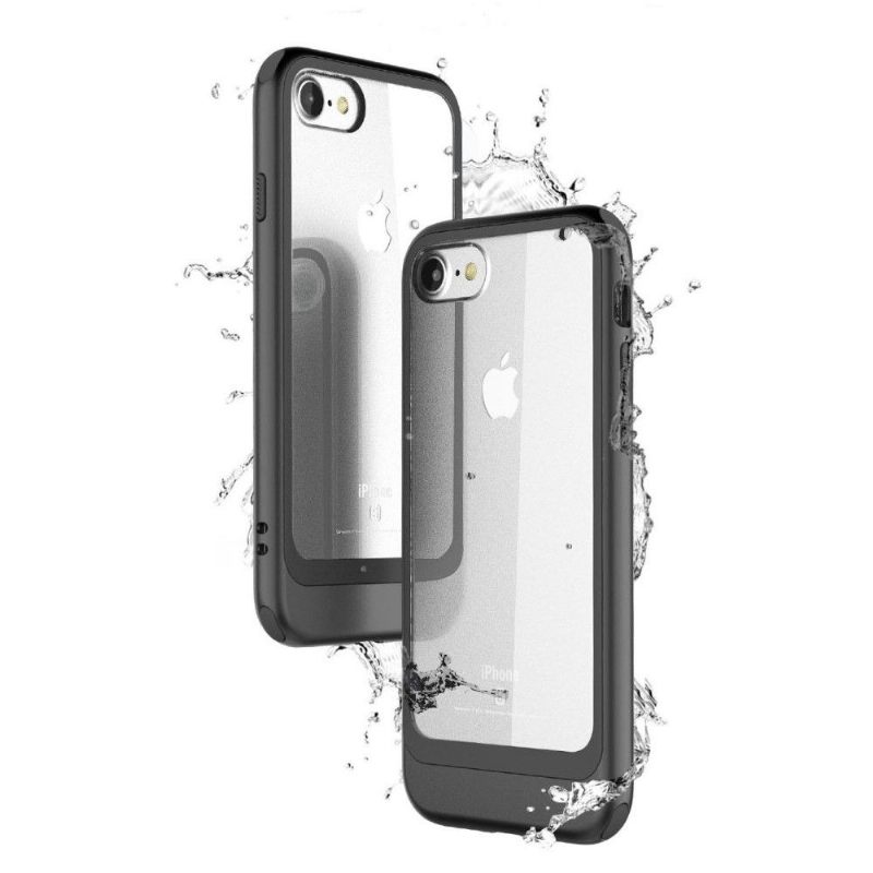 Hoesje voor iPhone 7 / 8 / SE (2020) Transparant Metalen Contoureffect