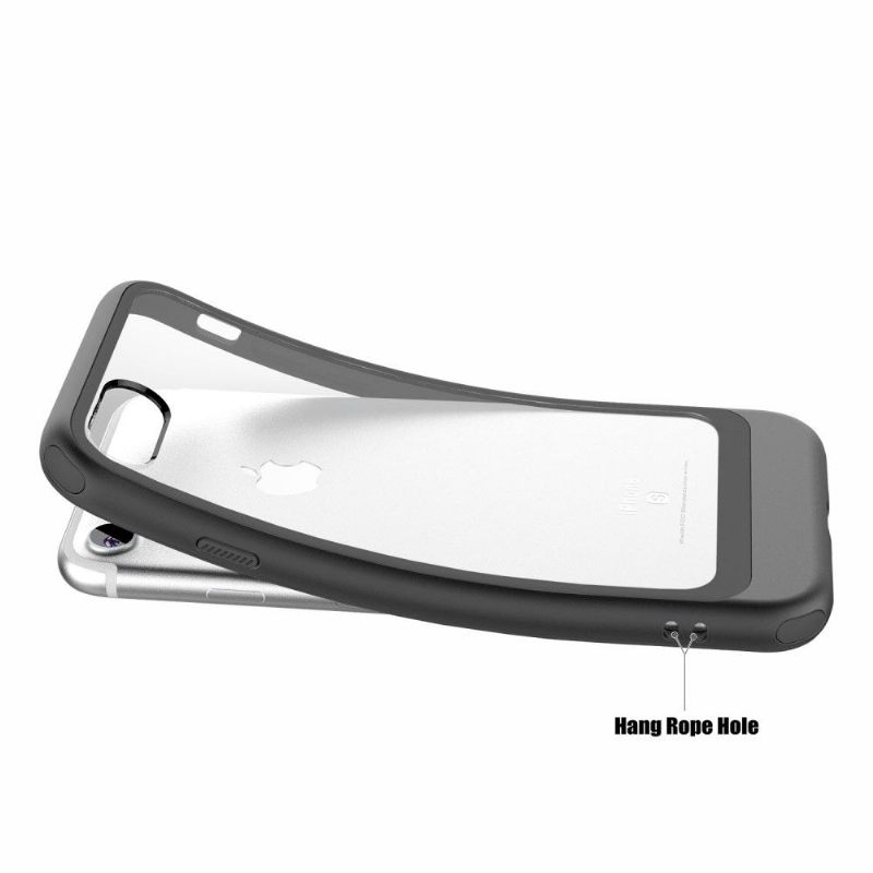 Hoesje voor iPhone 7 / 8 / SE (2020) Transparant Metalen Contoureffect