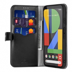 Folio-hoesje voor Google Pixel 4 Kado Leder Serie - Zwart