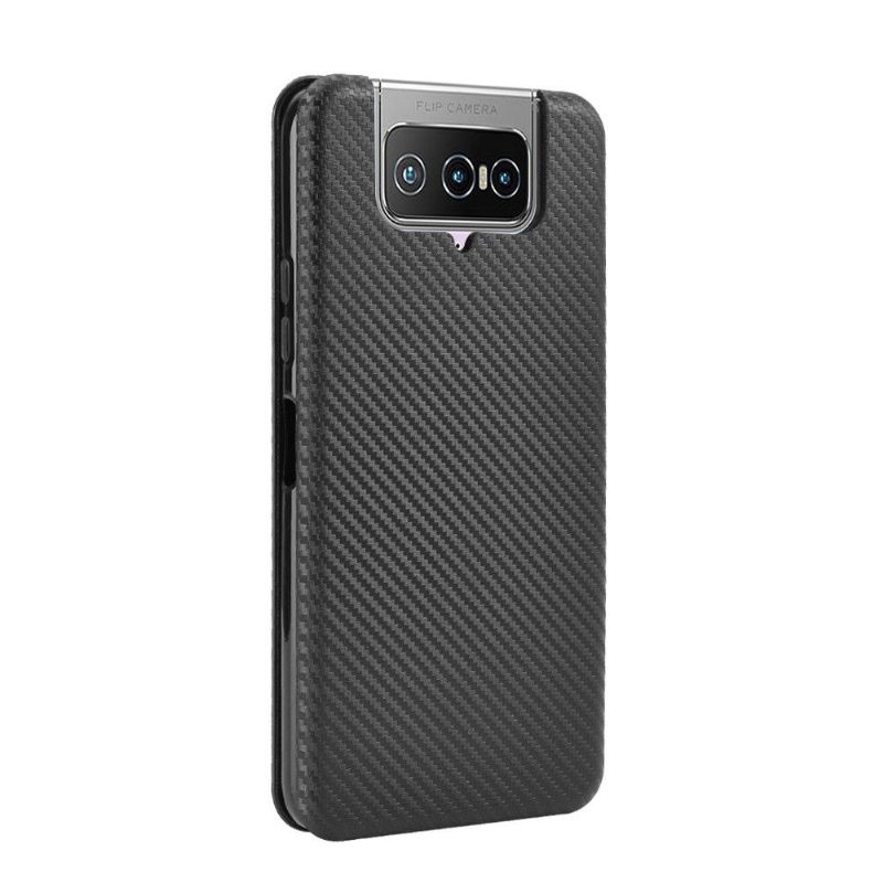 Flip Case voor Asus Zenfone 7 / Zenfone 7 Pro Koolstofvezeleffect