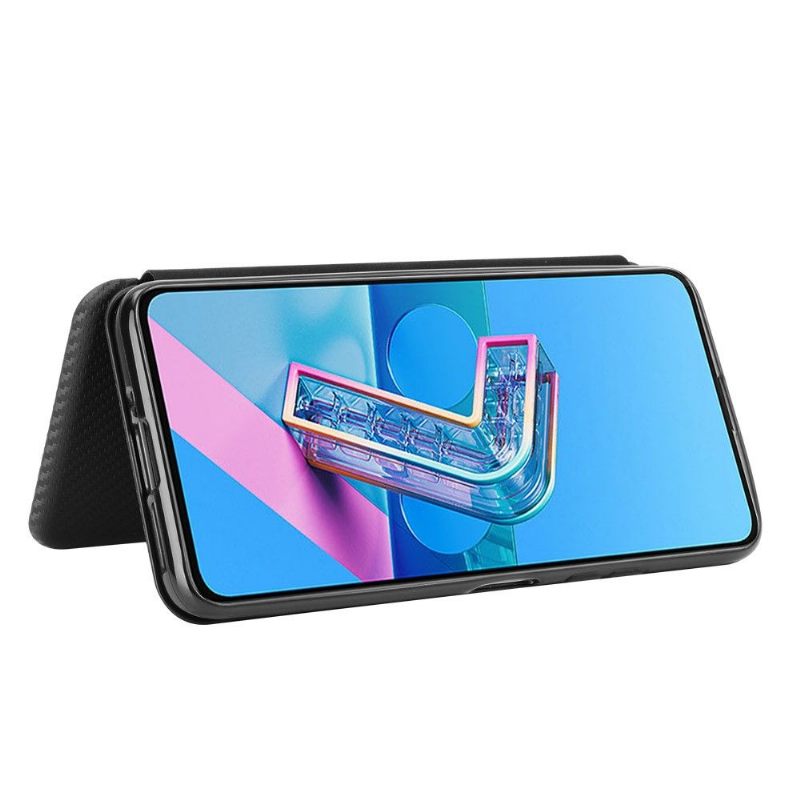 Flip Case voor Asus Zenfone 7 / Zenfone 7 Pro Koolstofvezeleffect