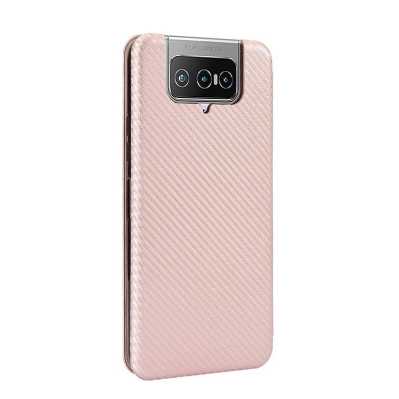 Flip Case voor Asus Zenfone 7 / Zenfone 7 Pro Koolstofvezeleffect