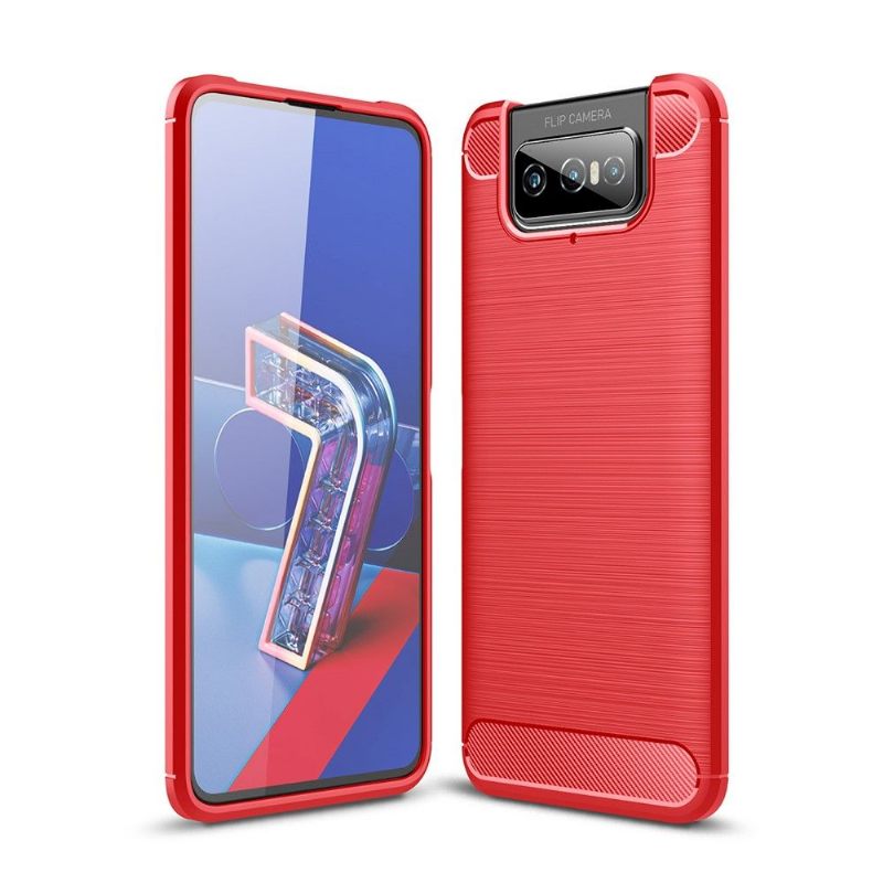 Hoesje voor Asus Zenfone 7 / Zenfone 7 Pro Flexibel Geborsteld Effect