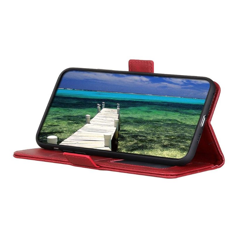 Cover voor Asus Zenfone 8 Portemonnee Leren Mat Kunstleer