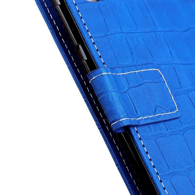 Folio-hoesje voor Asus Zenfone 8 Anti-fall Imitatieleer Croc Look