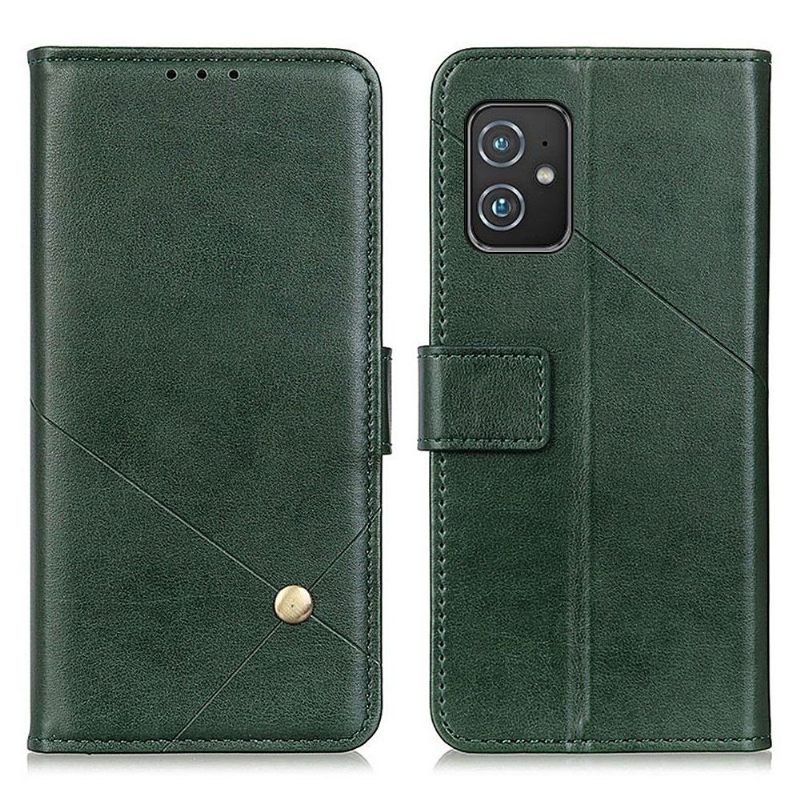 Leren Hoesje voor Asus Zenfone 8 Bescherming Folio-hoesje Faux Lederen Flap Met Klinknagel