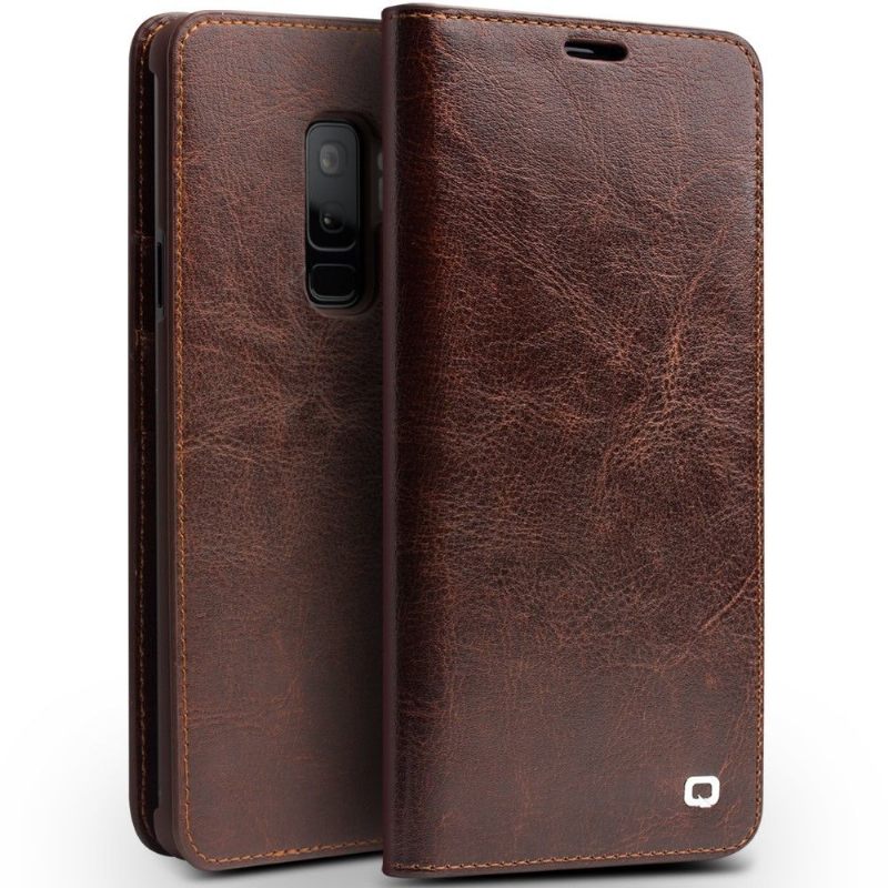 Case voor Samsung Galaxy S9 Plus Kaarthouder Van Echt Leer