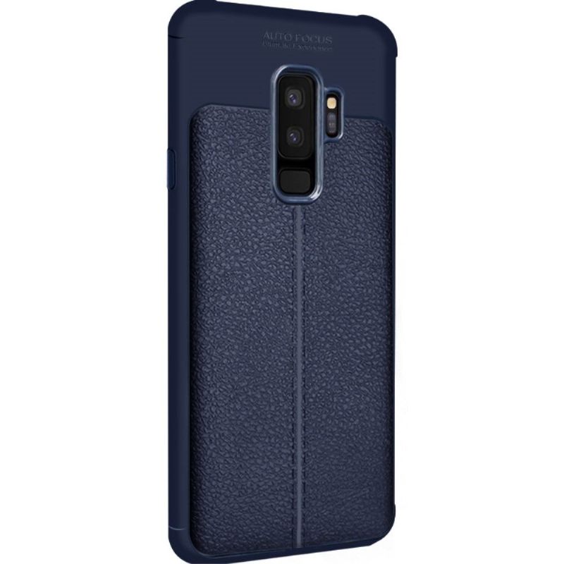 Hoesje voor Samsung Galaxy S9 Plus Vega Ledereffect - Marineblauw