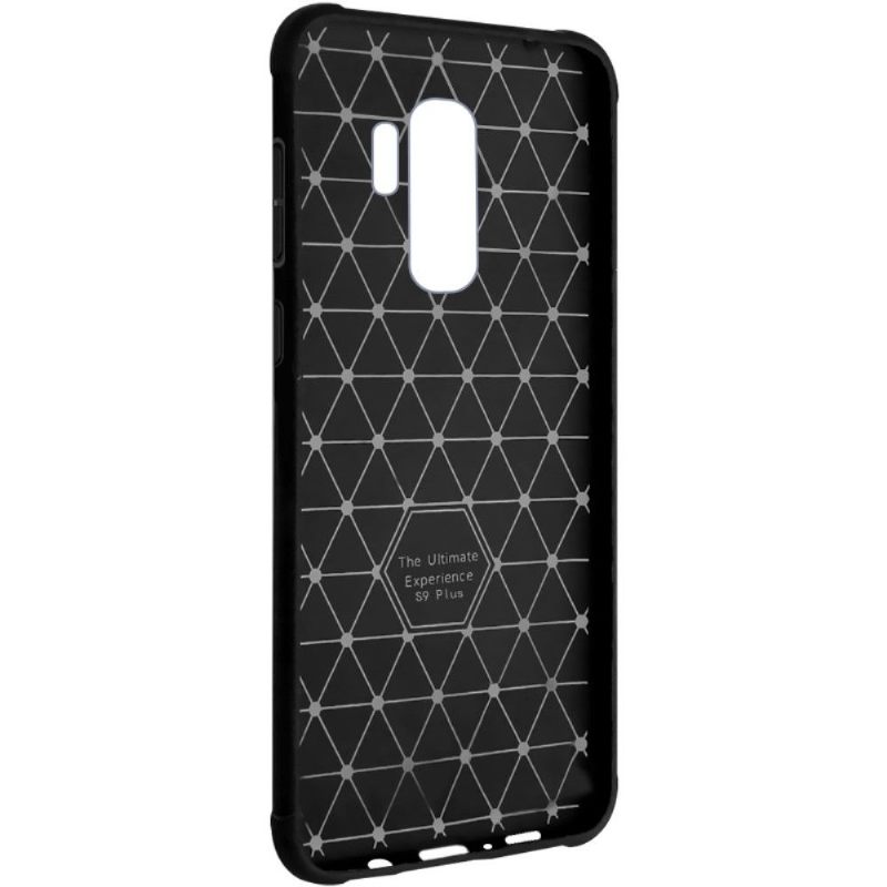 Hoesje voor Samsung Galaxy S9 Plus Vega Ledereffect - Zwart