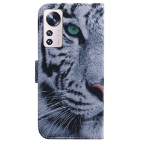 Cover voor Xiaomi 12 Witte Tijger