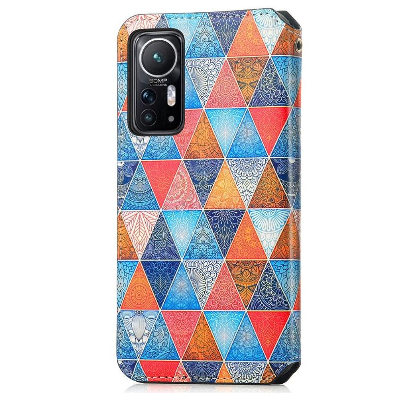 Folio-hoesje voor Xiaomi 12 Mandala Caleidoscoop